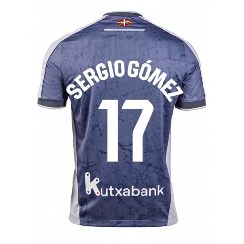 Real Sociedad Sergio Gomez #17 Fußballbekleidung Auswärtstrikot 2025-26 Kurzarm